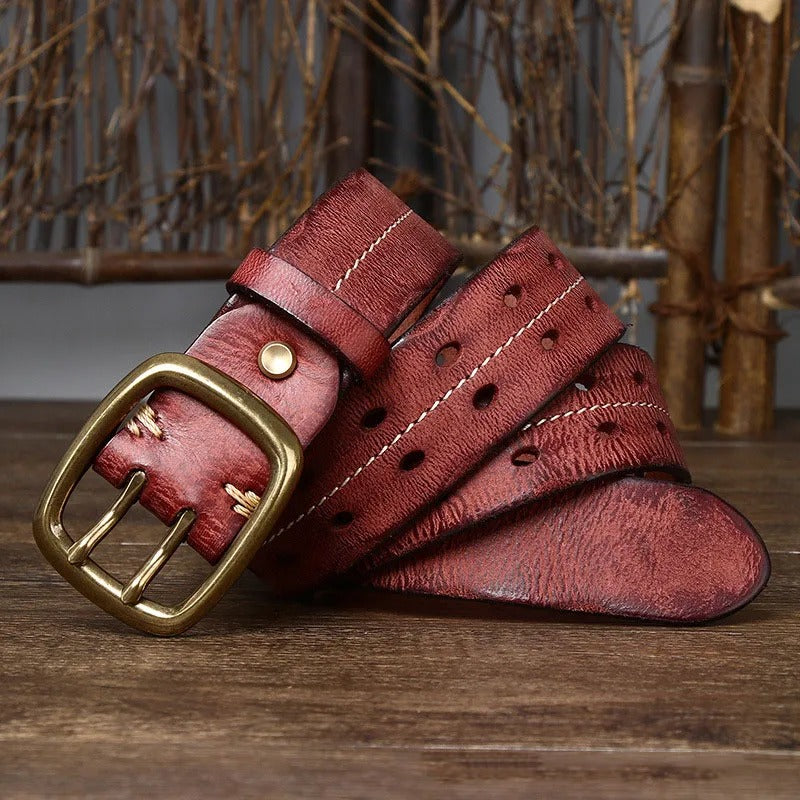 The Outrider Cowhide Belt